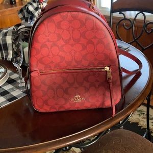 Coach Red Backpack